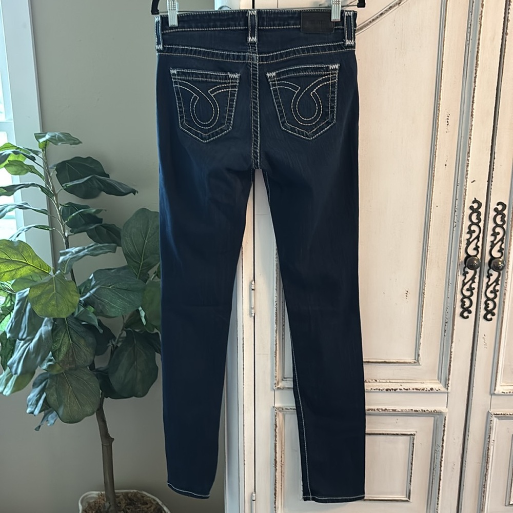 Big Star Maddie Skinny Jeans Womens 29 L Fit 29x33 Mid Rise Dark Denim Pants - Picture 4 of 11
